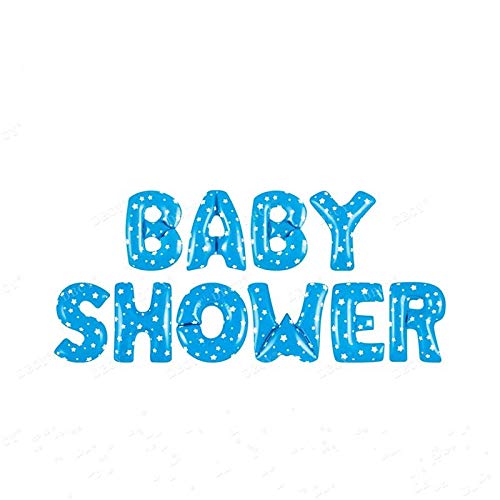 blue baby shower Letter balloon for maternity shoot