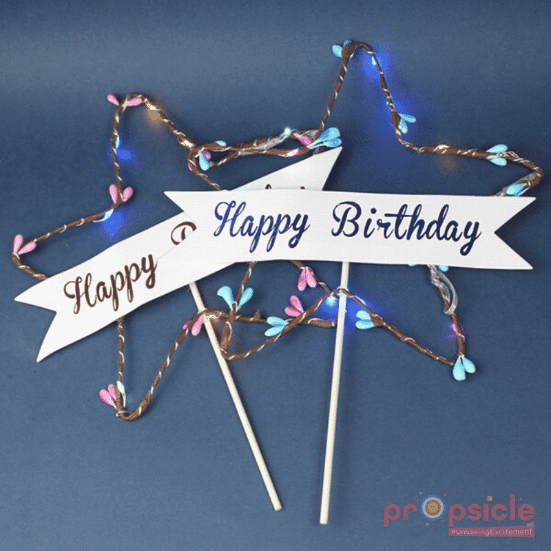 Party Decoration Supplies Star Cake Toppers Happy Birthday Colorful Wire  String LED Cake Topper - China LED Cake Topper and Happy Birthday Cake  Topper price | Made-in-China.com