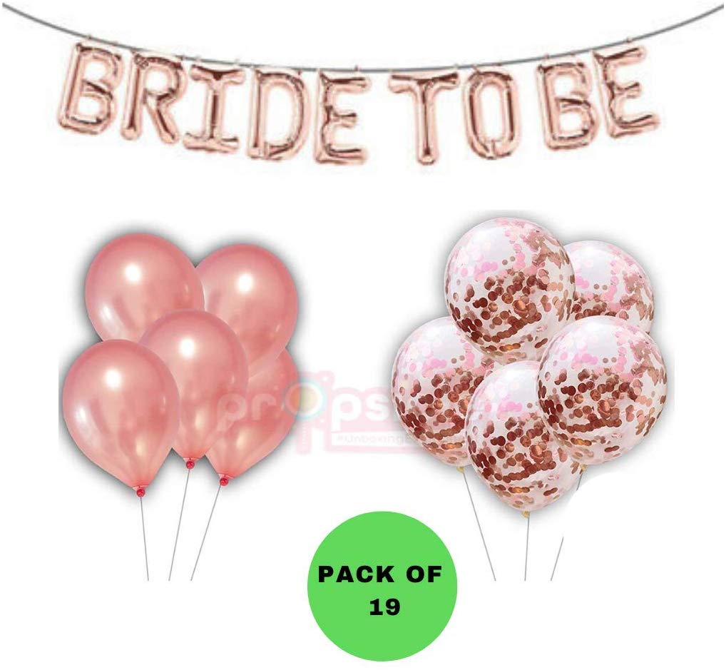 Rose Gold Theme Bride Balloon Combo