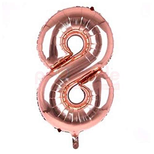 Rose Gold Number 8 Foil Balloon