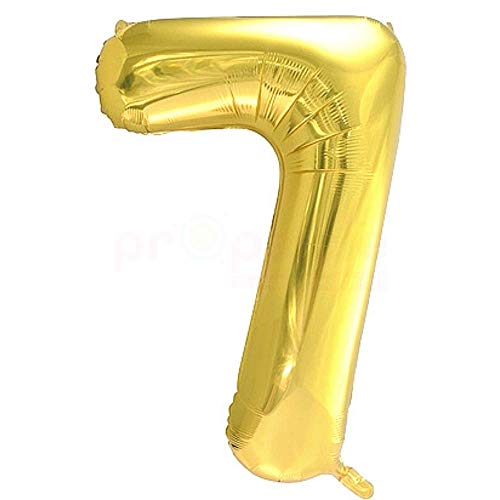 Golden Number 7 Foil Balloon