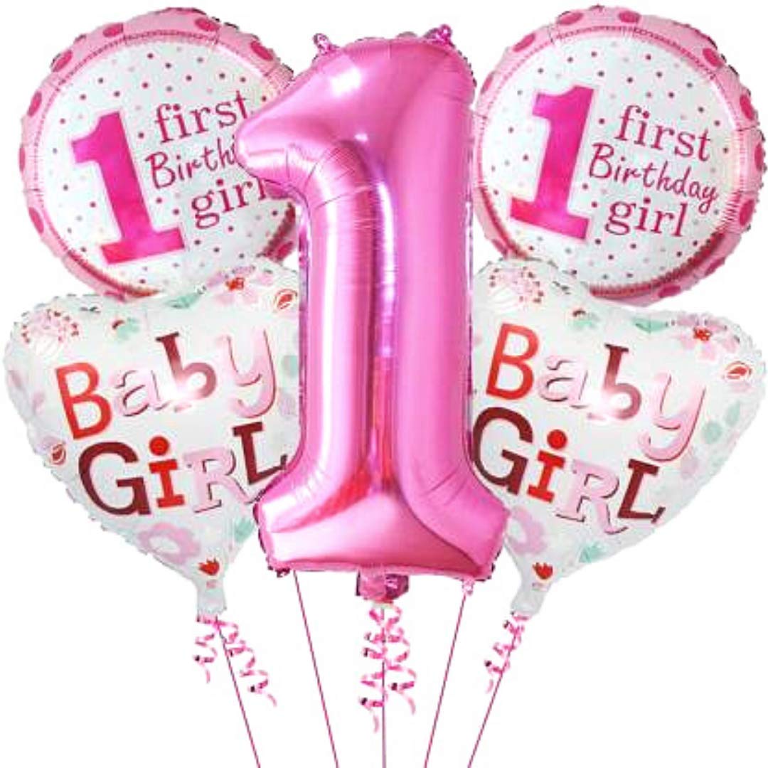 Pink Theme First Birthday Balloon For Baby Girl - Propsicle
