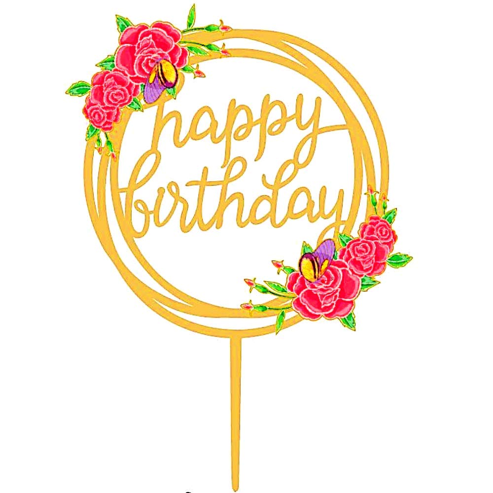 Happy Birthday Cake Topper Svg Svg Png Jpg Eps Dxf Cut Files for Cricut and  Silhouette Happy Birthday Digital Download - Etsy